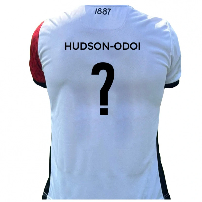 Danxen Kinderen Jayden Hudson-Odoi #0 Rood Wit Thuisshirt Thuistenue 2025/26 T-Shirt