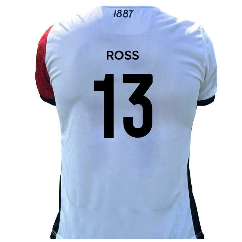 Danxen Kinderen Craig Ross #13 Rood Wit Thuisshirt Thuistenue 2025/26 T-Shirt