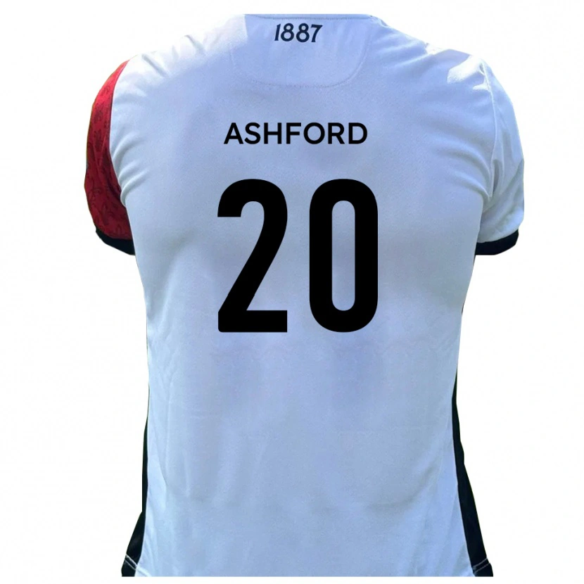 Danxen Kinderen Sam Ashford #20 Rood Wit Thuisshirt Thuistenue 2025/26 T-Shirt