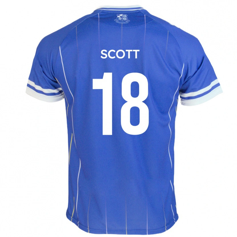 Danxen Kinderen Christian Scott #18 Koningsblauw Thuisshirt Thuistenue 2025/26 T-Shirt