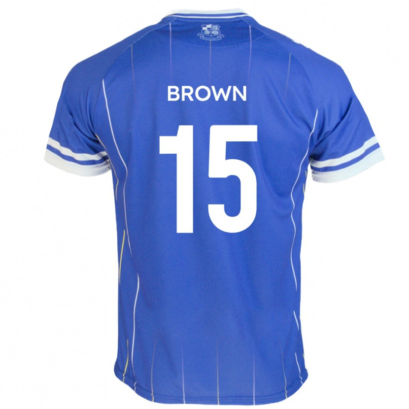 Danxen Kinderen Jed Brown #15 Koningsblauw Thuisshirt Thuistenue 2025/26 T-Shirt