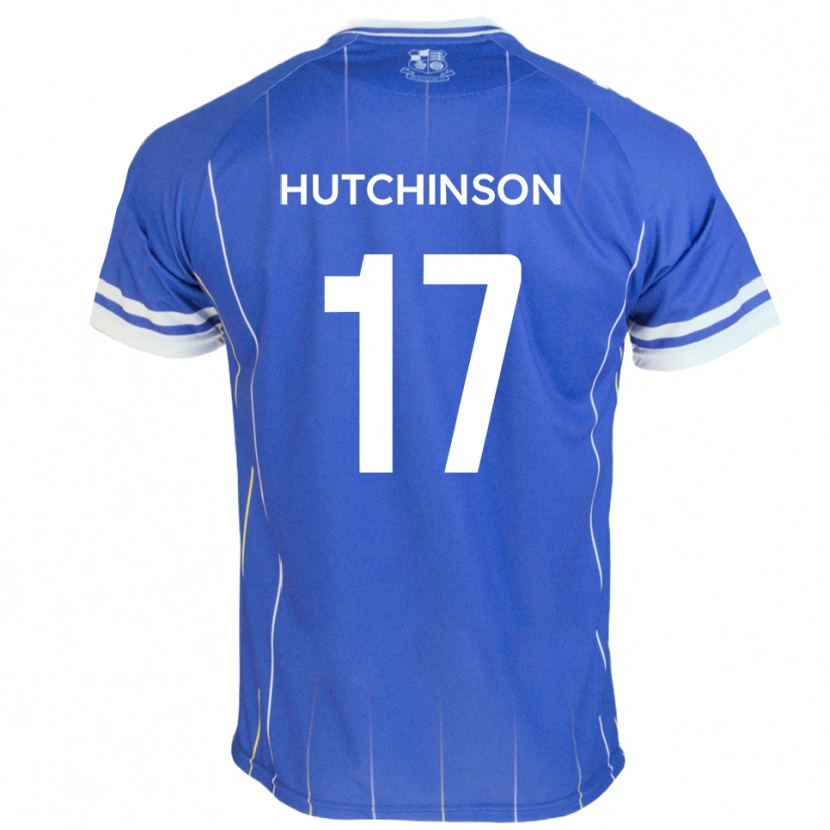 Danxen Kinderen Dom Hutchinson #17 Koningsblauw Thuisshirt Thuistenue 2025/26 T-Shirt