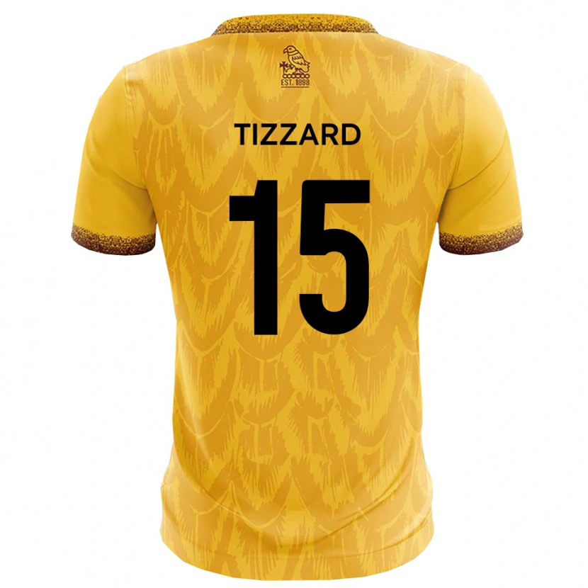 Danxen Kinderen Will Tizzard #15 Geel Bruin Thuisshirt Thuistenue 2025/26 T-Shirt