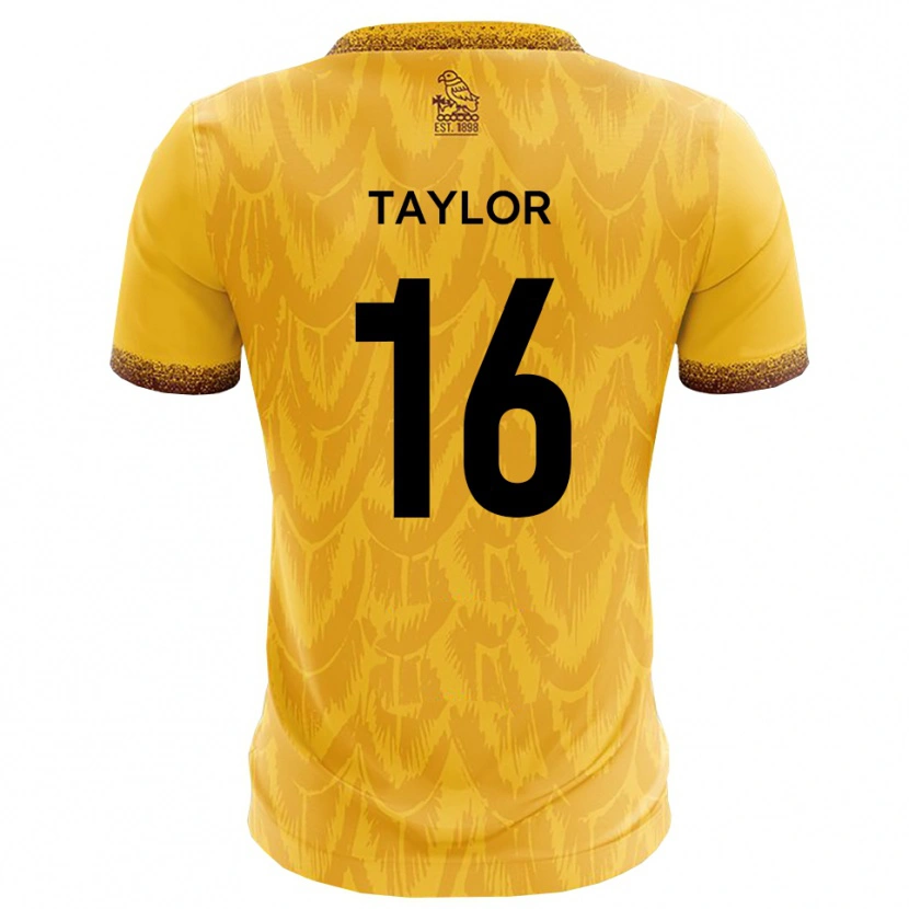 Danxen Kinderen Jack Taylor #16 Geel Bruin Thuisshirt Thuistenue 2025/26 T-Shirt