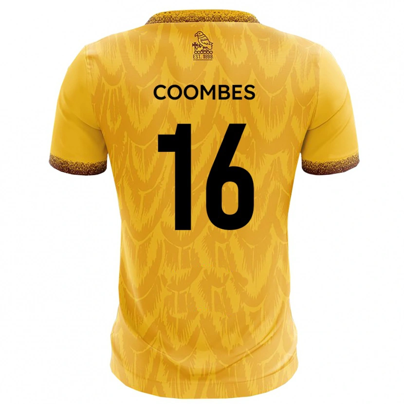 Danxen Kinderen Jay Coombes #16 Geel Bruin Thuisshirt Thuistenue 2025/26 T-Shirt