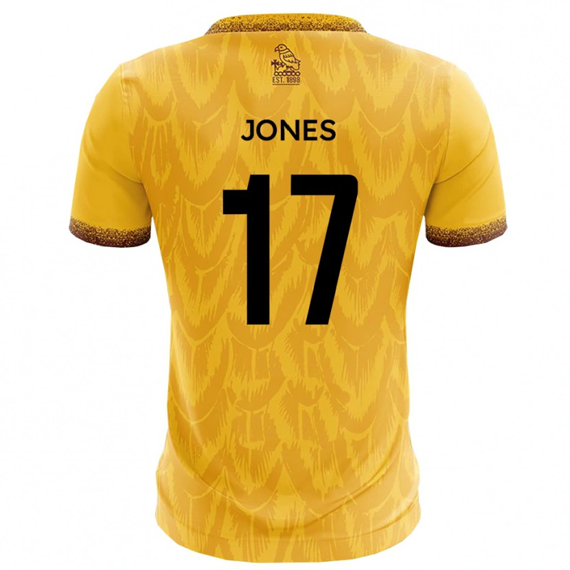 Danxen Kinderen Aaron Jones #17 Geel Bruin Thuisshirt Thuistenue 2025/26 T-Shirt