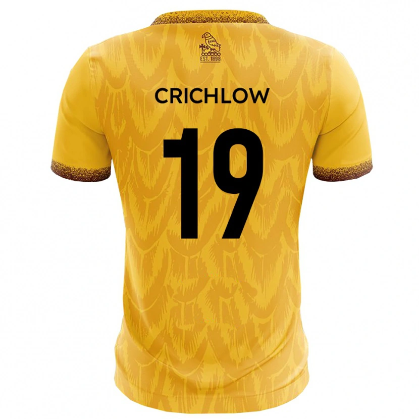 Danxen Kinderen Kane Crichlow #19 Geel Bruin Thuisshirt Thuistenue 2025/26 T-Shirt