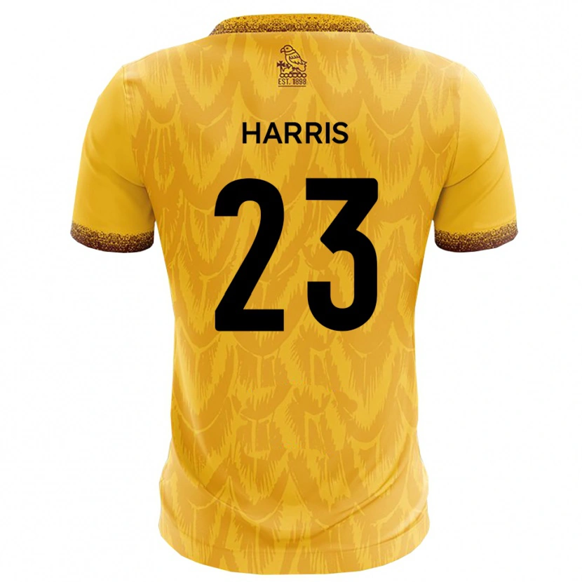 Danxen Kinderen Jayden Harris #23 Geel Bruin Thuisshirt Thuistenue 2025/26 T-Shirt