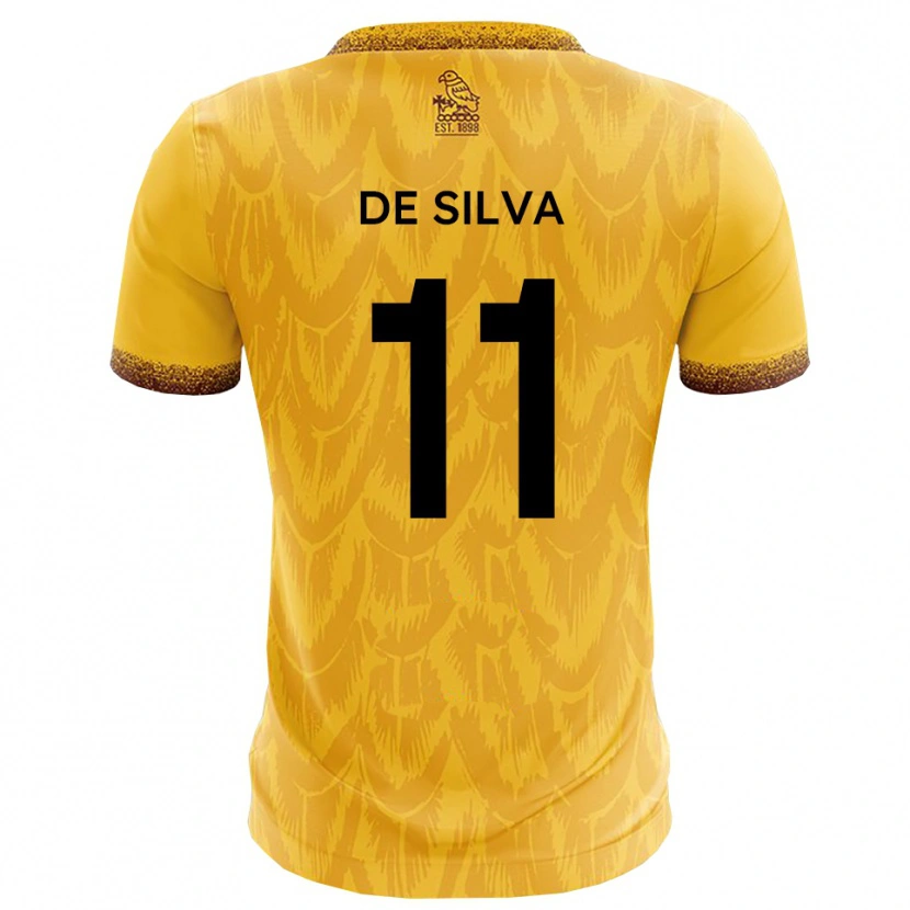 Danxen Kinderen Dillon De Silva #11 Geel Bruin Thuisshirt Thuistenue 2025/26 T-Shirt