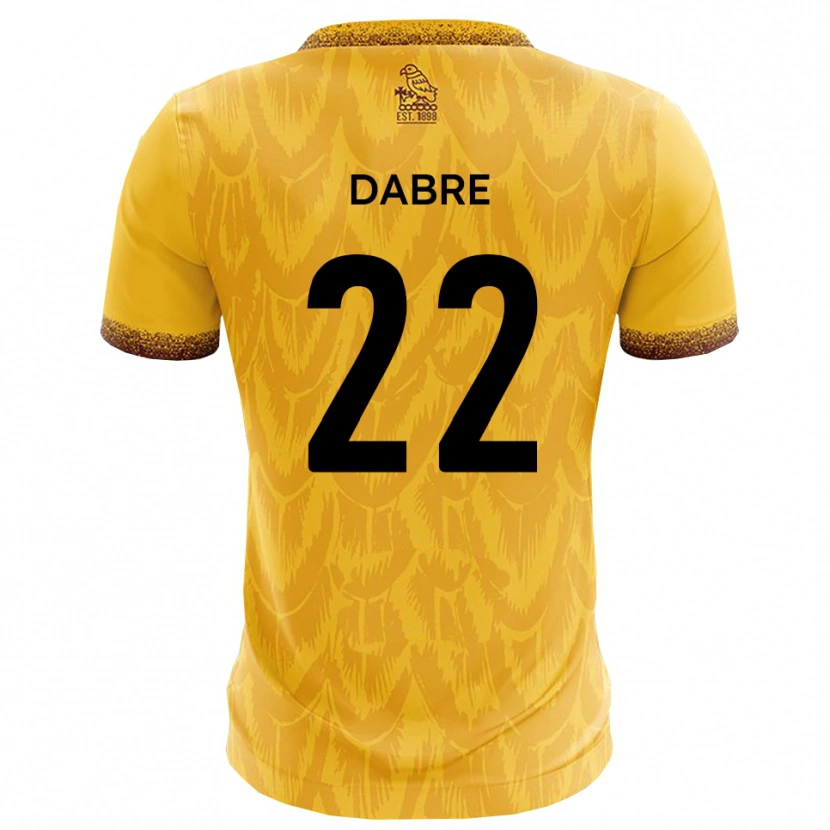 Danxen Kinderen Mo Dabre #22 Geel Bruin Thuisshirt Thuistenue 2025/26 T-Shirt