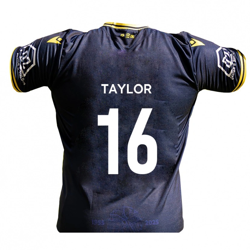 Danxen Kinderen Harry Taylor #16 Marine Geel Thuisshirt Thuistenue 2025/26 T-Shirt