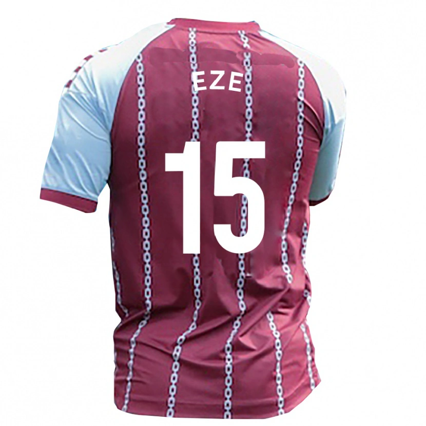 Danxen Kinderen Dubem Eze #15 Hemelsblauw Roest Rood Thuisshirt Thuistenue 2025/26 T-Shirt