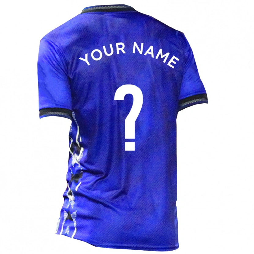 Danxen Kinderen Uw Naam #0 Blauw Wit Thuisshirt Thuistenue 2025/26 T-Shirt