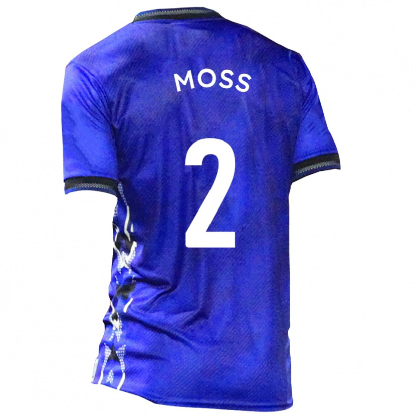 Danxen Kinderen Dan Moss #2 Blauw Wit Thuisshirt Thuistenue 2025/26 T-Shirt