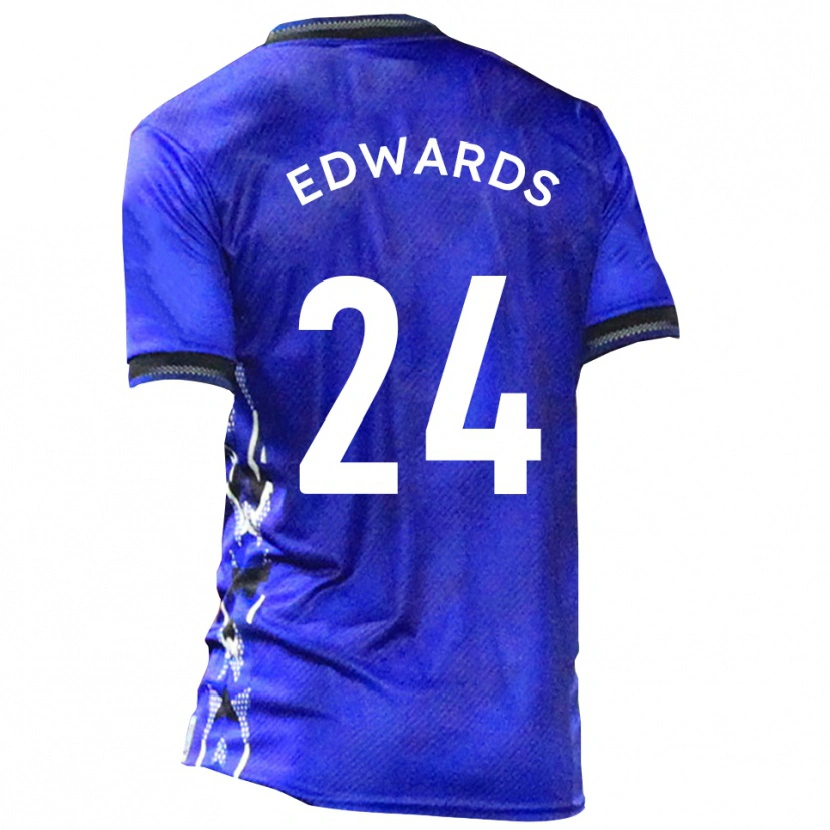 Danxen Kinderen Corey Edwards #24 Blauw Wit Thuisshirt Thuistenue 2025/26 T-Shirt