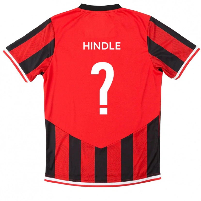 Danxen Kinderen Ruby Hindle #0 Rood Zwart Thuisshirt Thuistenue 2025/26 T-Shirt