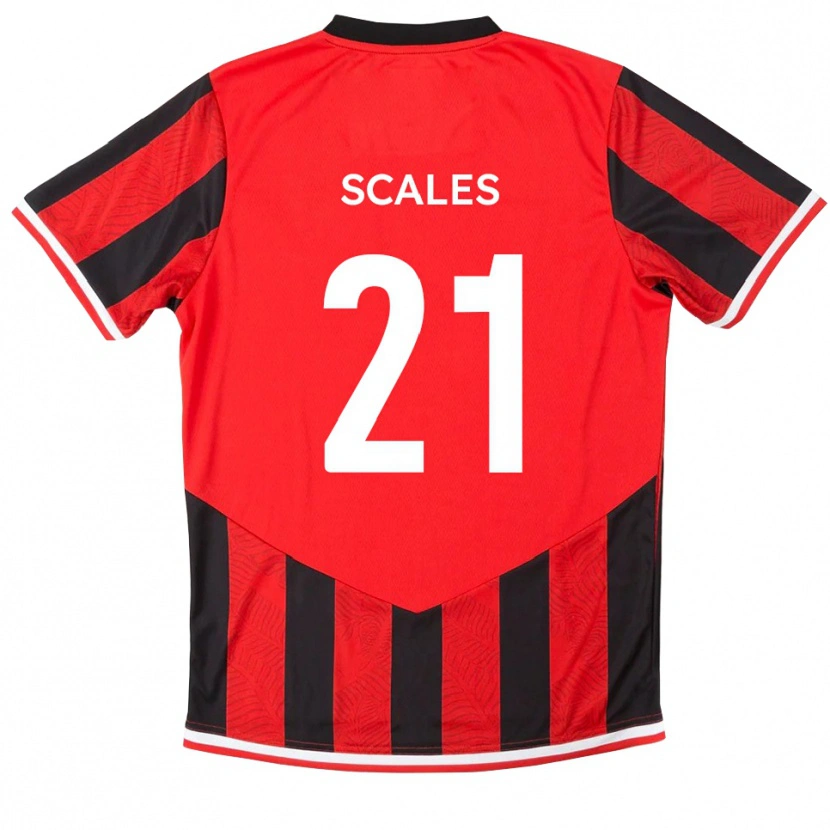 Danxen Kinderen Alfie Scales #21 Rood Zwart Thuisshirt Thuistenue 2025/26 T-Shirt