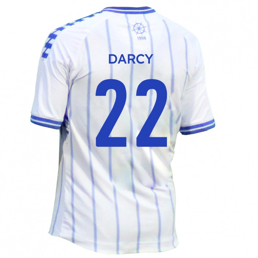 Danxen Kinderen Campbell Darcy #22 Wit Blauw Thuisshirt Thuistenue 2025/26 T-Shirt