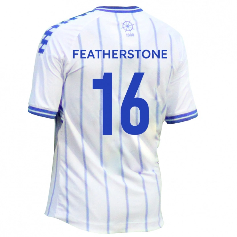 Danxen Kinderen Nicky Featherstone #16 Wit Blauw Thuisshirt Thuistenue 2025/26 T-Shirt