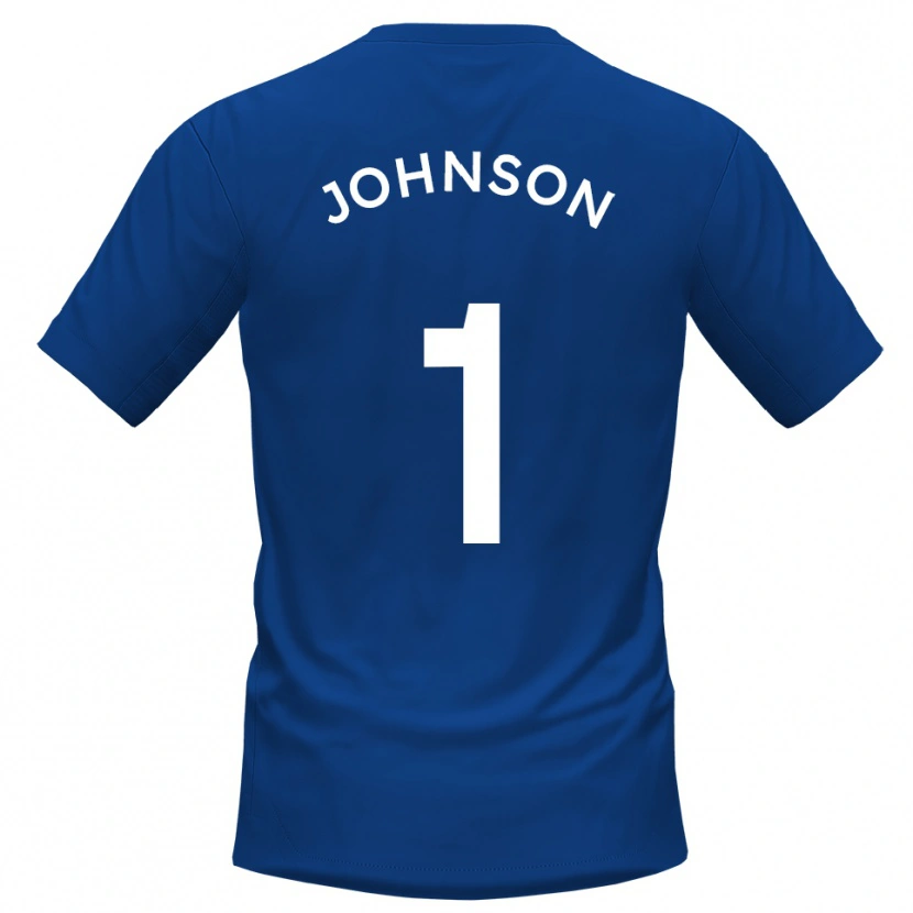 Danxen Kinderen Sam Johnson #1 Blauw Wit Thuisshirt Thuistenue 2025/26 T-Shirt