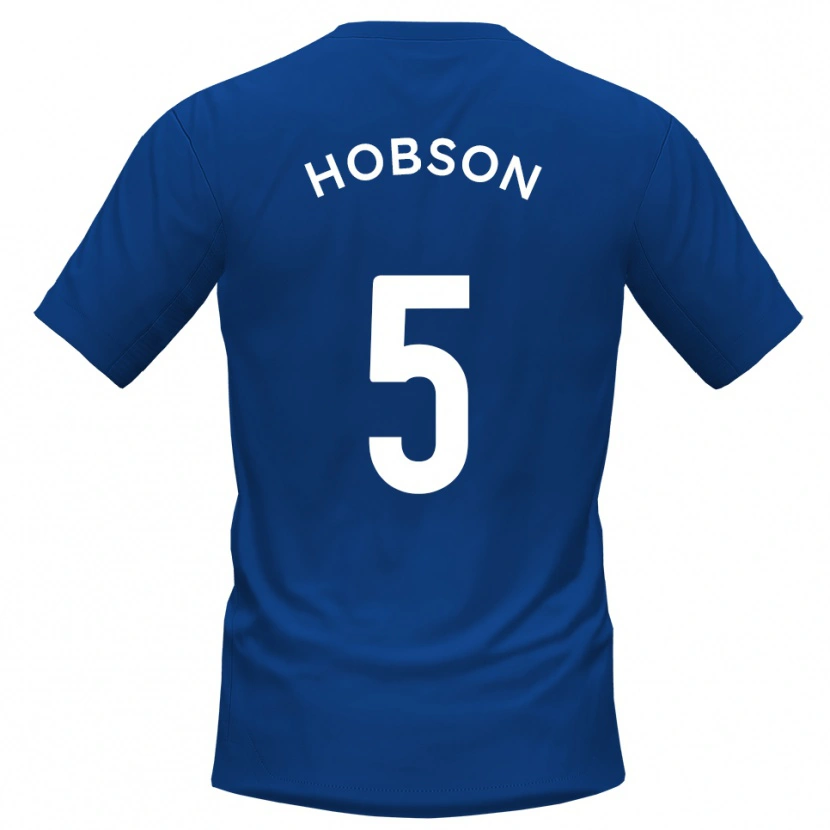Danxen Kinderen Shaun Hobson #5 Blauw Wit Thuisshirt Thuistenue 2025/26 T-Shirt