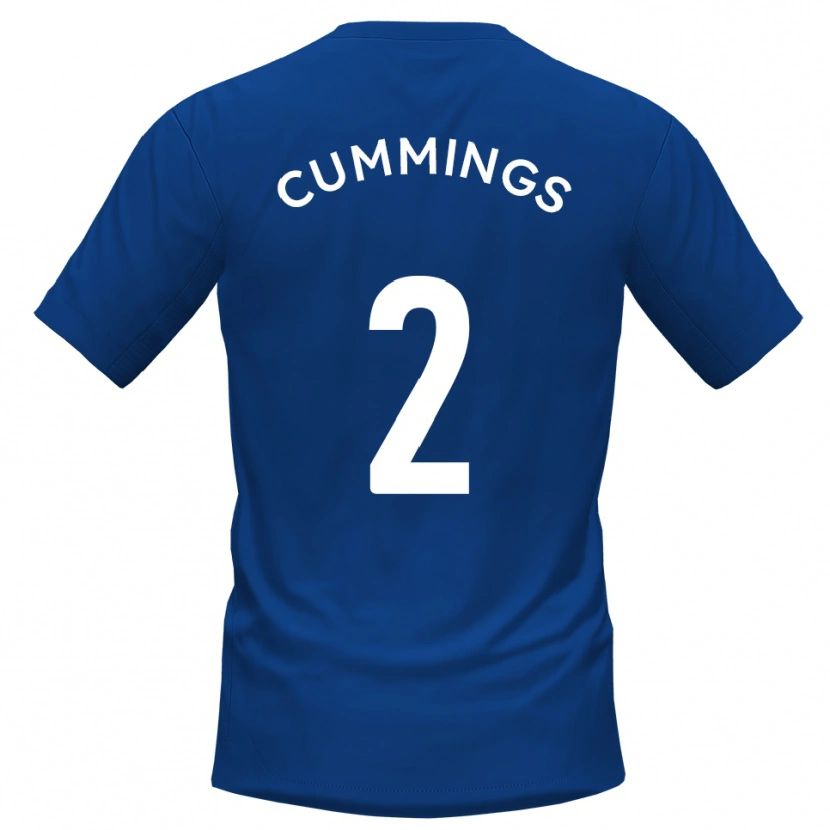 Danxen Kinderen Jo Cummings #2 Blauw Wit Thuisshirt Thuistenue 2025/26 T-Shirt