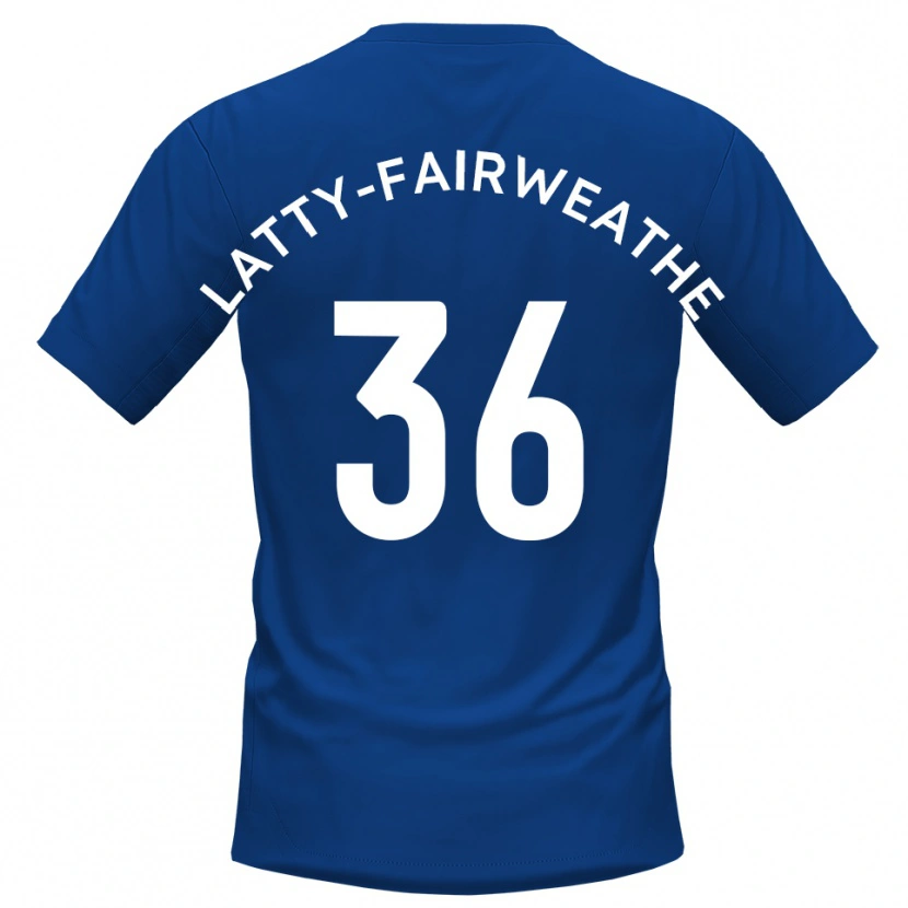 Danxen Kinderen Thierry Latty-Fairweather #36 Blauw Wit Thuisshirt Thuistenue 2025/26 T-Shirt