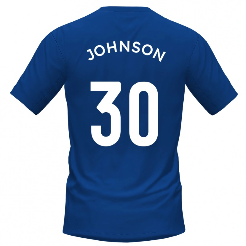 Danxen Kinderen Cody Johnson #30 Blauw Wit Thuisshirt Thuistenue 2025/26 T-Shirt