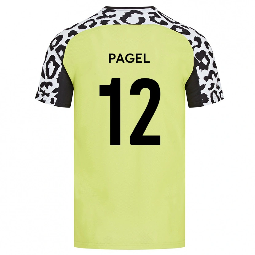 Danxen Kinderen Fiachra Pagel #12 Fluorescerend Geel Thuisshirt Thuistenue 2025/26 T-Shirt