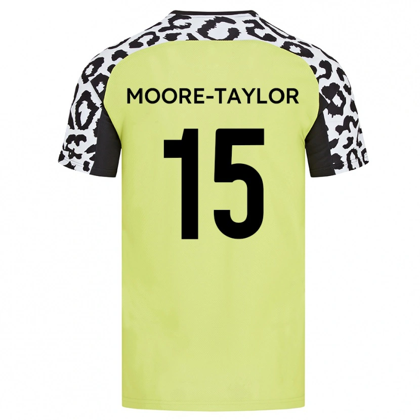 Danxen Kinderen Jordan Moore-Taylor #15 Fluorescerend Geel Thuisshirt Thuistenue 2025/26 T-Shirt