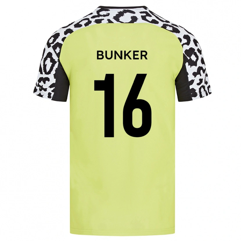 Danxen Kinderen Harvey Bunker #16 Fluorescerend Geel Thuisshirt Thuistenue 2025/26 T-Shirt