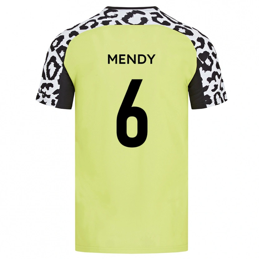 Danxen Kinderen Laurent Mendy #6 Fluorescerend Geel Thuisshirt Thuistenue 2025/26 T-Shirt