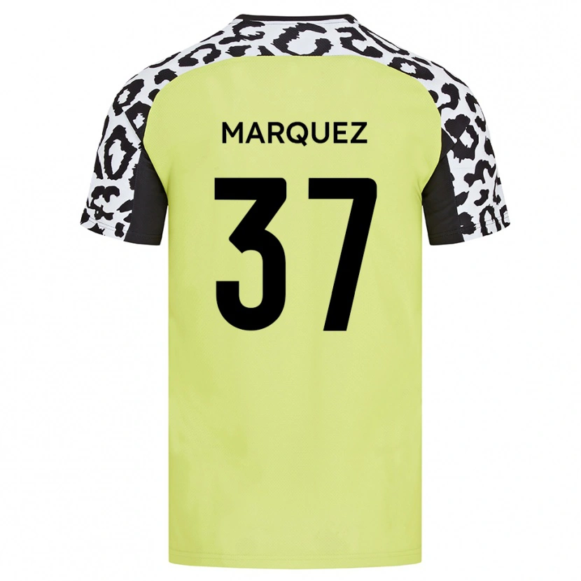 Danxen Kinderen Jose Marquez #37 Fluorescerend Geel Thuisshirt Thuistenue 2025/26 T-Shirt