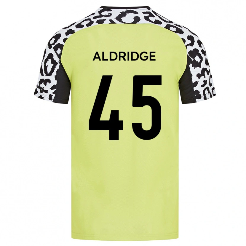 Danxen Kinderen Jesse Aldridge #45 Fluorescerend Geel Thuisshirt Thuistenue 2025/26 T-Shirt