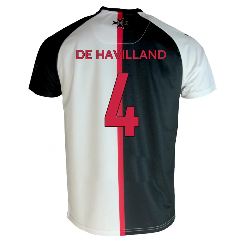 Danxen Kinderen Will De Havilland #4 Wit Zwart Thuisshirt Thuistenue 2025/26 T-Shirt