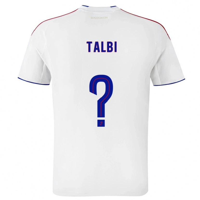 Danxen Kinderen Ryad Talbi #0 Wit Rood Thuisshirt Thuistenue 2025/26 T-Shirt