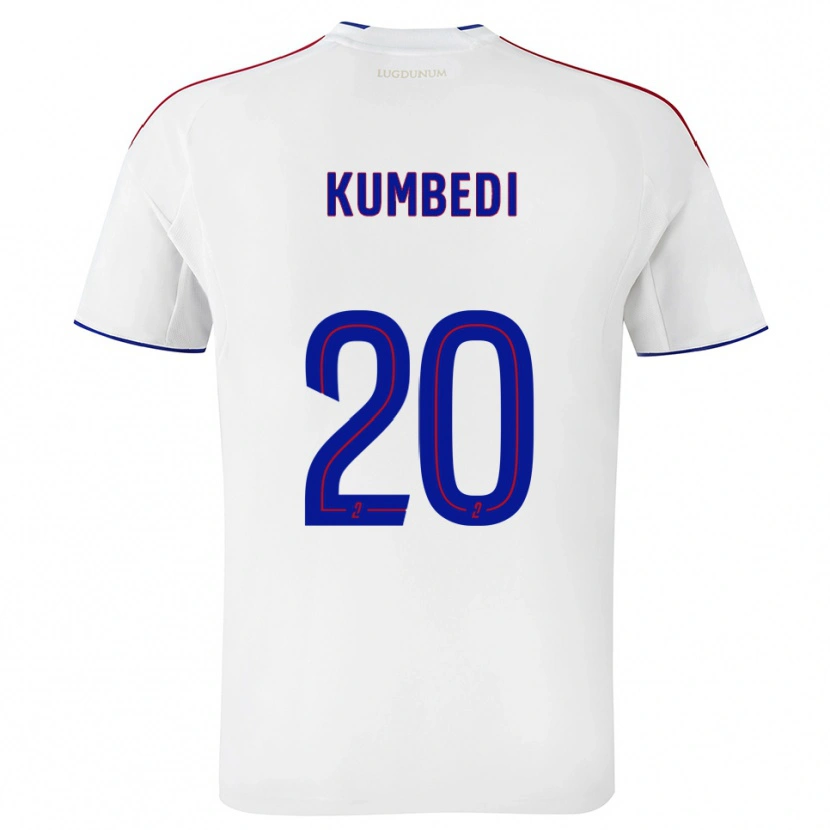 Danxen Kinderen Saël Kumbedi #20 Wit Rood Thuisshirt Thuistenue 2025/26 T-Shirt