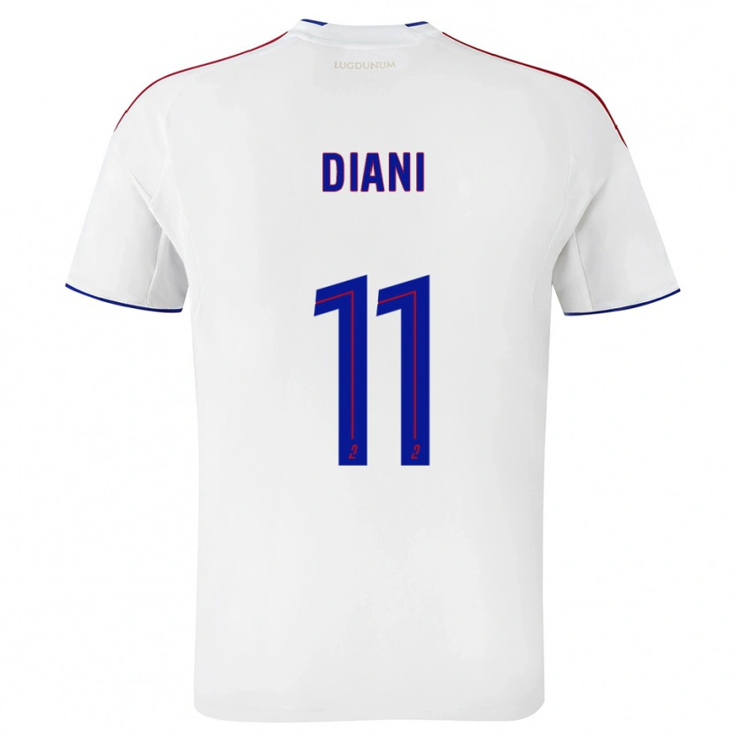 Danxen Kinderen Kadidiatou Diani #11 Wit Rood Thuisshirt Thuistenue 2025/26 T-Shirt