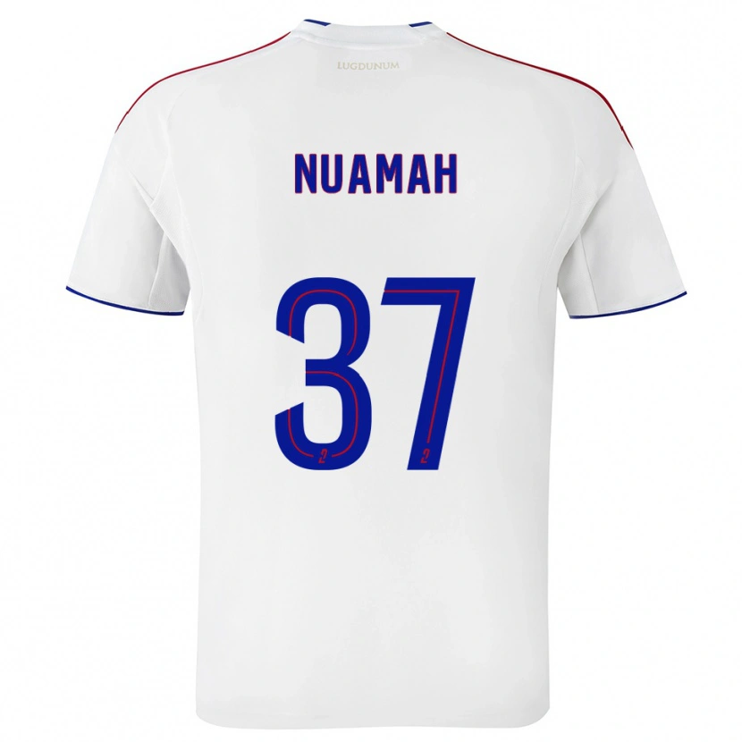 Danxen Kinderen Ernest Nuamah #37 Wit Rood Thuisshirt Thuistenue 2025/26 T-Shirt