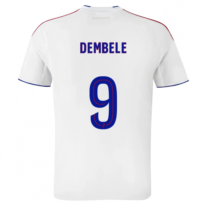 Danxen Kinderen Moussa Dembele #9 Wit Rood Thuisshirt Thuistenue 2025/26 T-Shirt