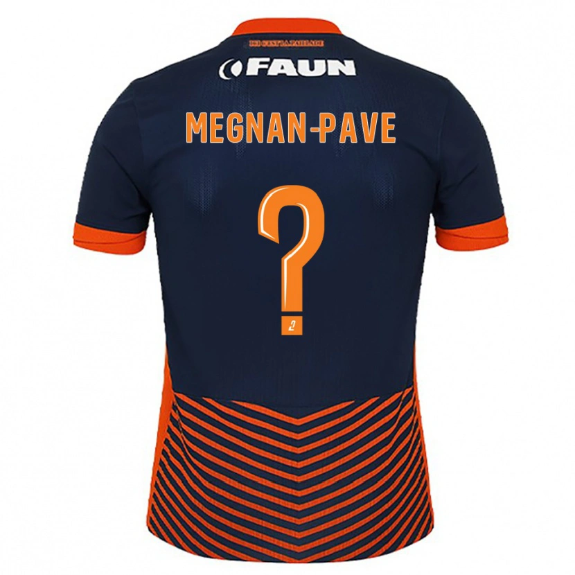 Danxen Kinderen Lacine Megnan-Pave #0 Middernachtblauw Oranje Thuisshirt Thuistenue 2025/26 T-Shirt