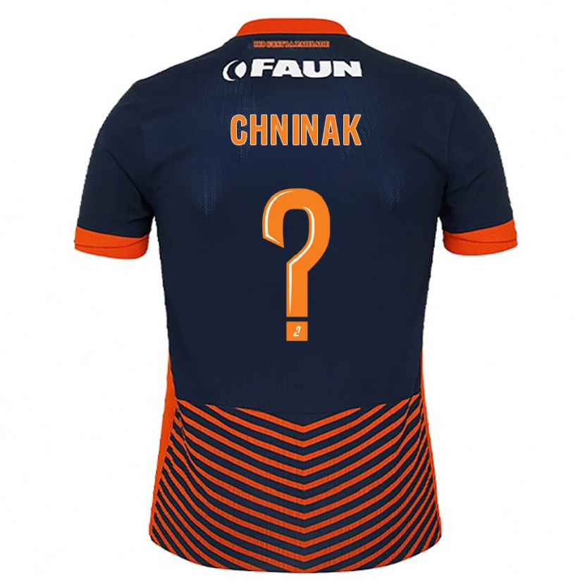 Danxen Kinderen Nawfal Chninak #0 Middernachtblauw Oranje Thuisshirt Thuistenue 2025/26 T-Shirt