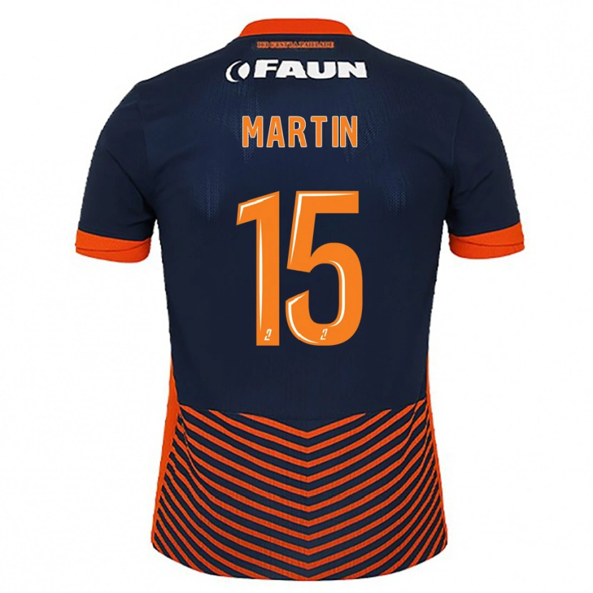 Danxen Kinderen Gabriel Martin #15 Middernachtblauw Oranje Thuisshirt Thuistenue 2025/26 T-Shirt