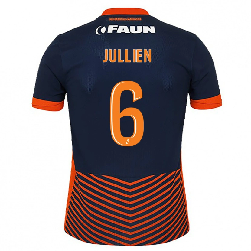 Danxen Kinderen Christopher Jullien #6 Middernachtblauw Oranje Thuisshirt Thuistenue 2025/26 T-Shirt