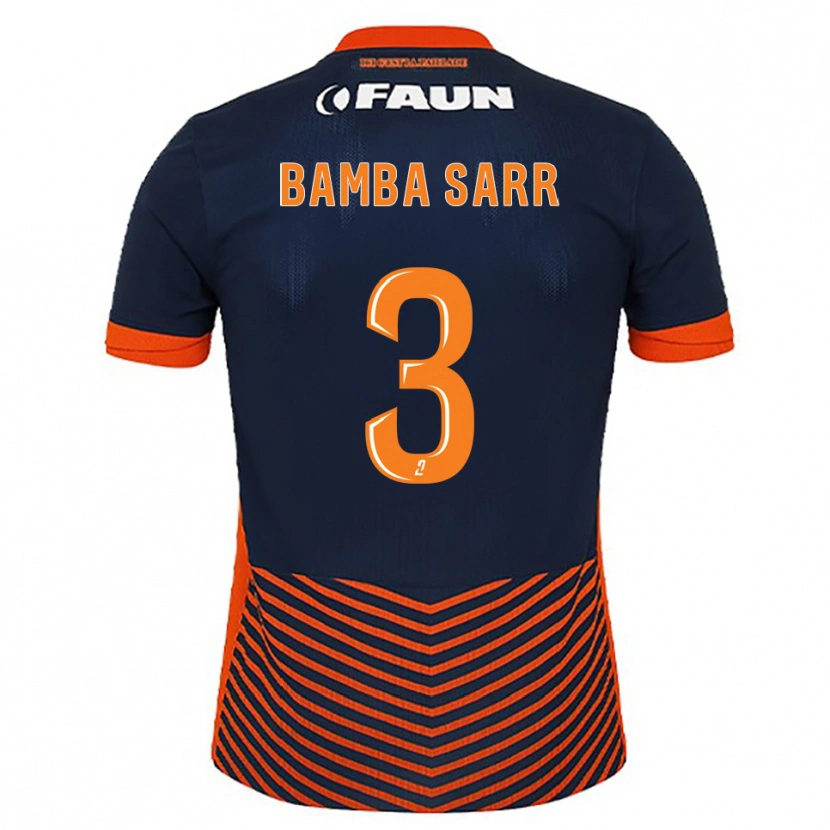 Danxen Kinderen Mamadou Bamba Sarr #3 Middernachtblauw Oranje Thuisshirt Thuistenue 2025/26 T-Shirt