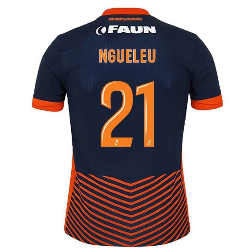 Danxen Kinderen Nina Ngueleu #21 Middernachtblauw Oranje Thuisshirt Thuistenue 2025/26 T-Shirt