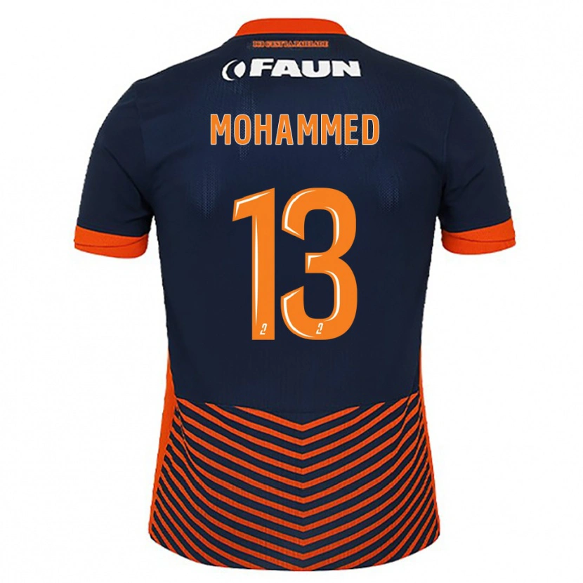 Danxen Kinderen Teymour Mohammed #13 Middernachtblauw Oranje Thuisshirt Thuistenue 2025/26 T-Shirt