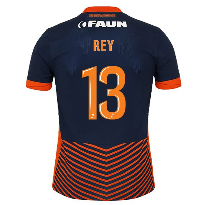 Danxen Kinderen Ruben Rey #13 Middernachtblauw Oranje Thuisshirt Thuistenue 2025/26 T-Shirt