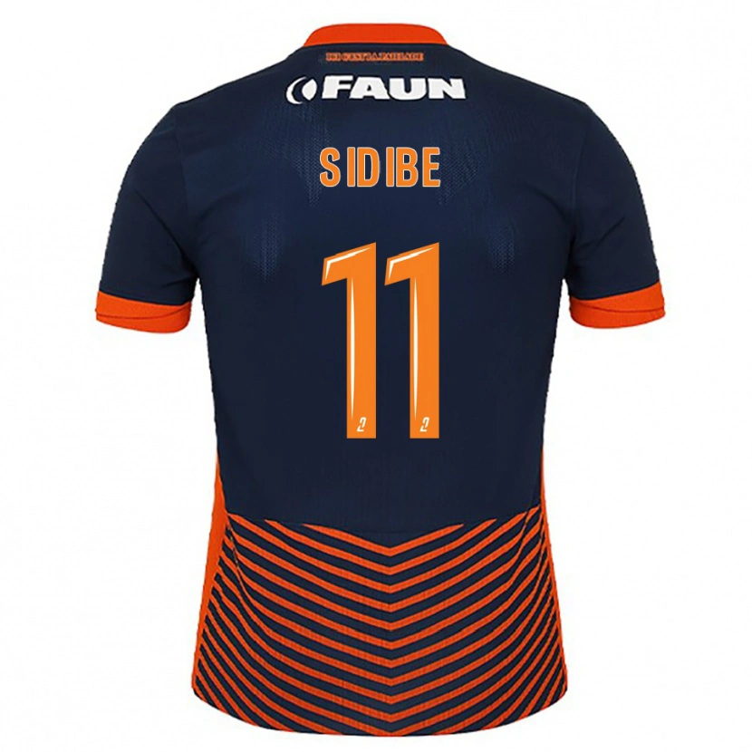 Danxen Kinderen Yannick Sidibé #11 Middernachtblauw Oranje Thuisshirt Thuistenue 2025/26 T-Shirt
