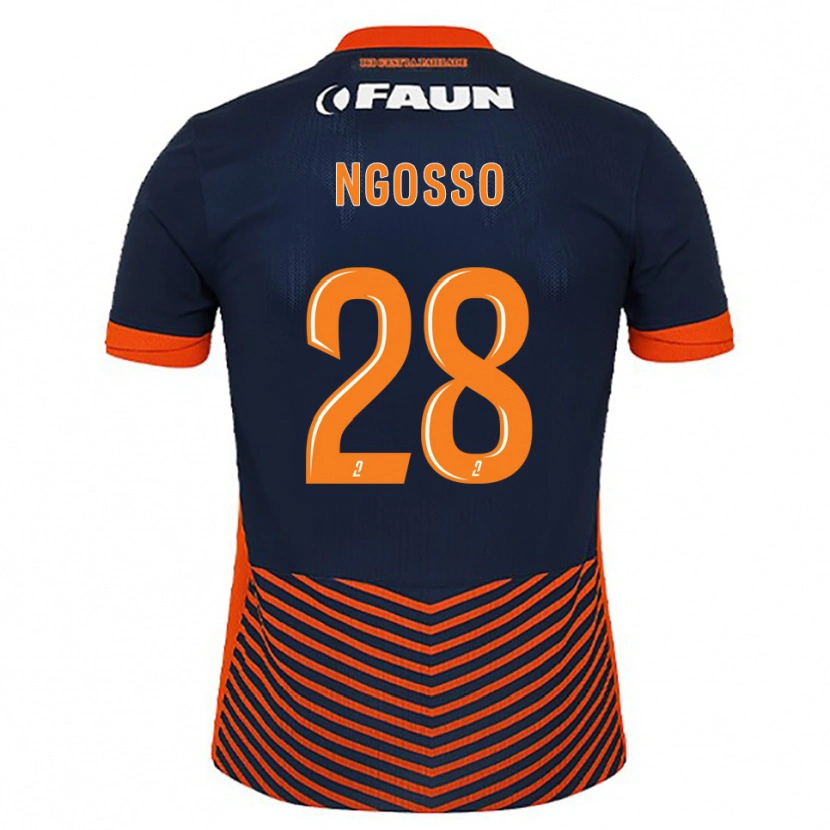 Danxen Kinderen Glenn Ngosso #28 Middernachtblauw Oranje Thuisshirt Thuistenue 2025/26 T-Shirt